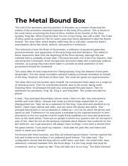 the metal bound box|POETRY, “THE METAL.